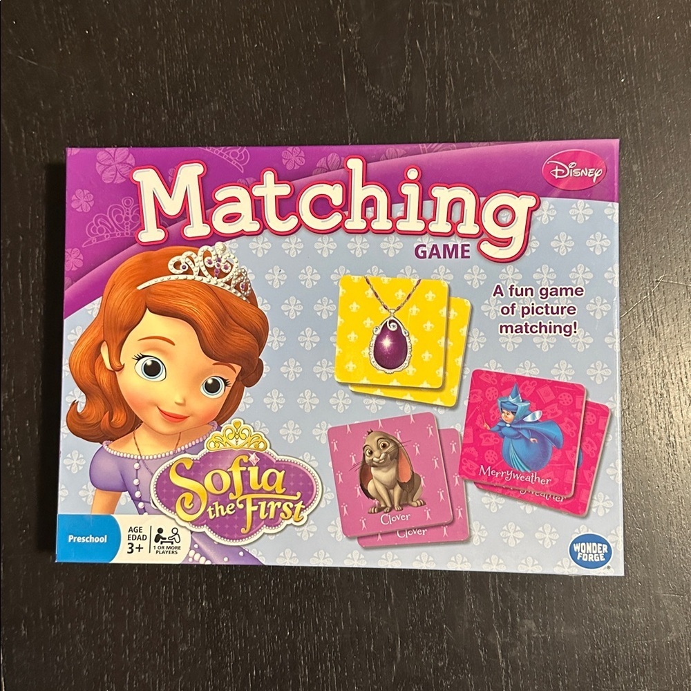 Disney Sofia the First Matching Game - Purple and Yellow